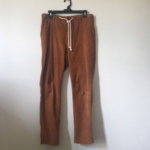 mens drawstring corduroy pants